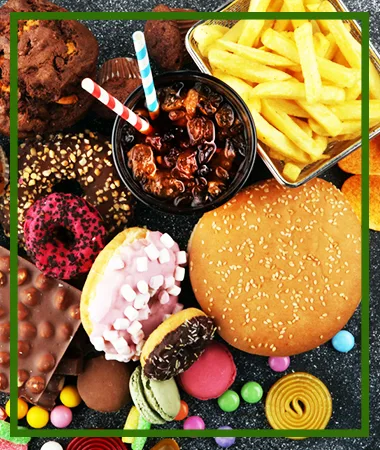 Pemakanana-pengambilan makanan tinggi lemak dan kurang serat
